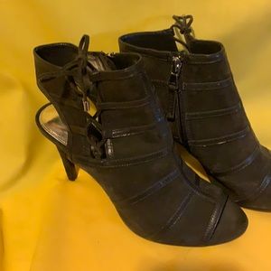 Ralph Lauren 9.5 4 inch grey suede leather heels New never worn